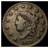 1833 Coronet Head Large Cent NEARLY UNCIRCULATED