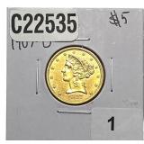1907-D $5 Gold Half Eagle