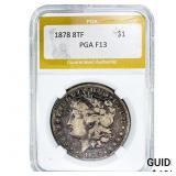 1878 8TF Morgan Silver Dollar PGA F13
