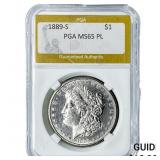 1889-S Morgan Silver Dollar PGA MS65 PL