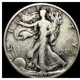 1929-S Silver Walking Liberty Half Dollar NEARLY U