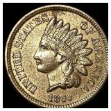 1860 POINTED BUST Copper-Nickel Indian Head Cent C