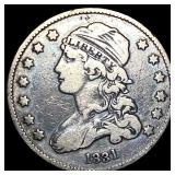 1831 LG LETTER Capped Bust Silver Quarter CLOSELY