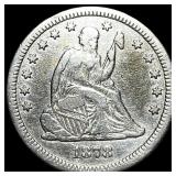 1878-CC Silver Seated Liberty Quarter CLOSELY UNCI