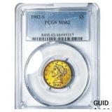 1902-S $5 Gold Half Eagle PCGS MS62