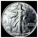 1942-S Silver Walking Liberty Half Dollar UNCIRCUL