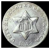 1852 Silver Three-Cent Piece CLOSELY UNCIRCULATED