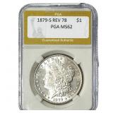 1879-S Rev. 78 Morgan Silver Dollar PGA MS62
