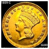 1859-C Rare Gold Dollar UNCIRCULATED