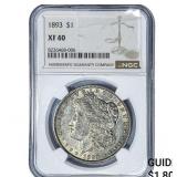 1893 Morgan Silver Dollar NGC XF40