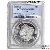 1883-CC Morgan Silver Dollar PCGS MS65 DMPL GSA