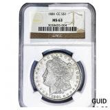 1881-CC Morgan Silver Dollar NGC MS63