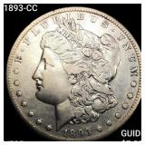 1893-CC Morgan Silver Dollar ABOUT UNCIRCULATED