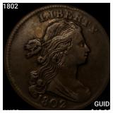 1802 Draped Bust Large Cent CHOICE AU