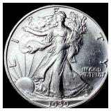 1939-D Silver Walking Liberty Half Dollar UNCIRCUL