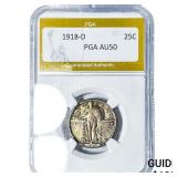 1918-D Standing Liberty Quarter PGA AU50