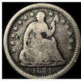 1841 Seated Liberty Half Dime LIGHTLY CIRCULATED
