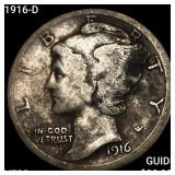 1916-D Mercury Dime NICELY CIRCULATED