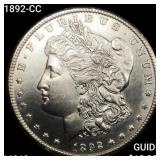 1892-CC Morgan Silver Dollar CHOICE BU+