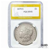 1879-S Morgan Silver Dollar PGA XF45