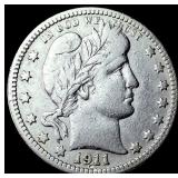 1911-D Silver Barber Quarter LIGHTLY CIRCULATED