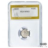 1834 Capped Bust Half Dime PGA MS63