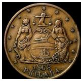 1863 Civil War Token Philadelphia PA. CLOSELY UNCI