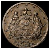1863 Civil War Token Philadelphia PA. CLOSELY UNCI