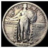 1918 Silver Standing Liberty Quarter CLOSELY UNCIR
