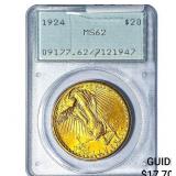 1924 $20 Gold Double Eagle PCGS MS62