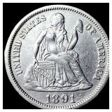 1891-O Silver Dime UNCIRCULATED