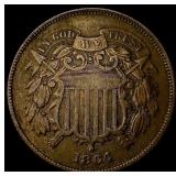 1864 Copper Two-Cent Piece CLOSELY UNCIRCULATED