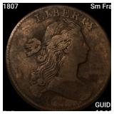 1807 Sm Frac Draped Bust Large Cent NICELY CIRCULA