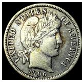1906 Barber Dime CLOSELY UNCIRCULATED