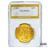 1903 $20 Gold Double Eagle PGA MS65+