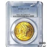 1884-S $20 Gold Double Eagle PCGS AU58