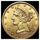 1886-S Gold $5 Half Eagle UNCIRCULATED
