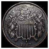 1867 Two-Cent Piece CLOSELY UNCIRCULATED