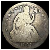 1858-O Silver Half Dollar LIGHTLY CIRCULATED