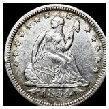 1854 Arrows Seated Liberty Quarter UNCIRCULATED