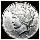 1922 Silver Peace Dollar CHOICE BU