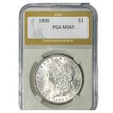 1900 Morgan Silver Dollar PGA MS65