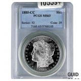 1885-CC Morgan Silver Dollar PCGS MS63