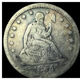 1854 Arrows Seated Liberty Quarter NICELY CIRCULAT