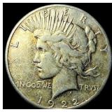 1922 Silver Peace Dollar NEARLY UNCIRCULATED
