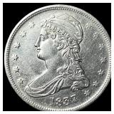 1837 Capped Bust Half Dollar ABOUT  UNCIRCULATED