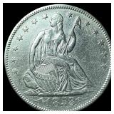 1853 Arrows/Rays Silver Seated Liberty Half  Doll