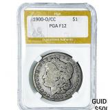 1900-O/CC Morgan Silver Dollar PGA F12