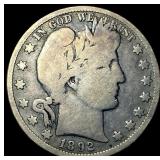 1892-O Silver Barber Half Dollar LIGHTLY CIRCULATE