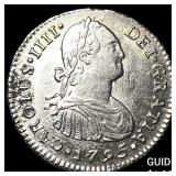 1795-IJ Peru Charles IV Silver 1 Real